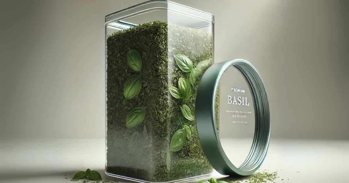Fresh, organic Holy Basil (Tulsi) leaves, a pure and natural high-quality herb with powerful Ayurvedic health benefits.