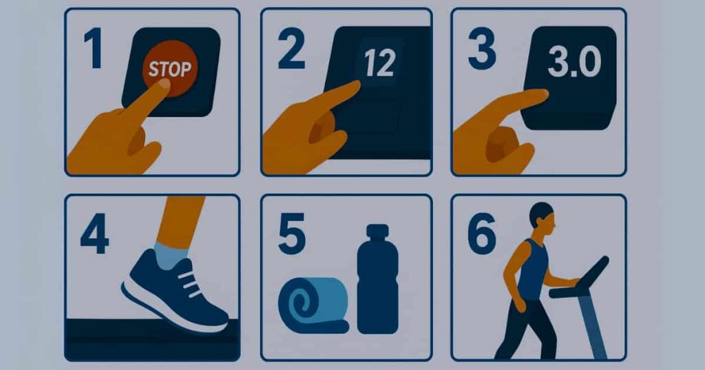 Step-by-step guide on how to setup and perform the treadmill workout safely and effectively.