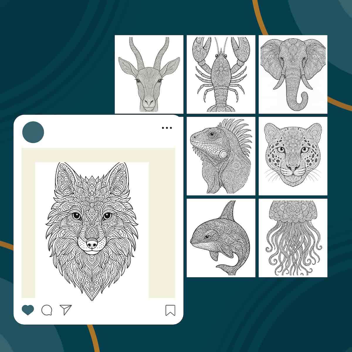 Mindfulness mandala coloring activity for adults to reduce stress and improve focus